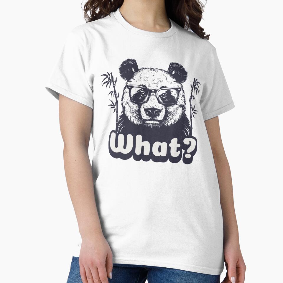 Panda with Glasses and Bamboo by Twosided