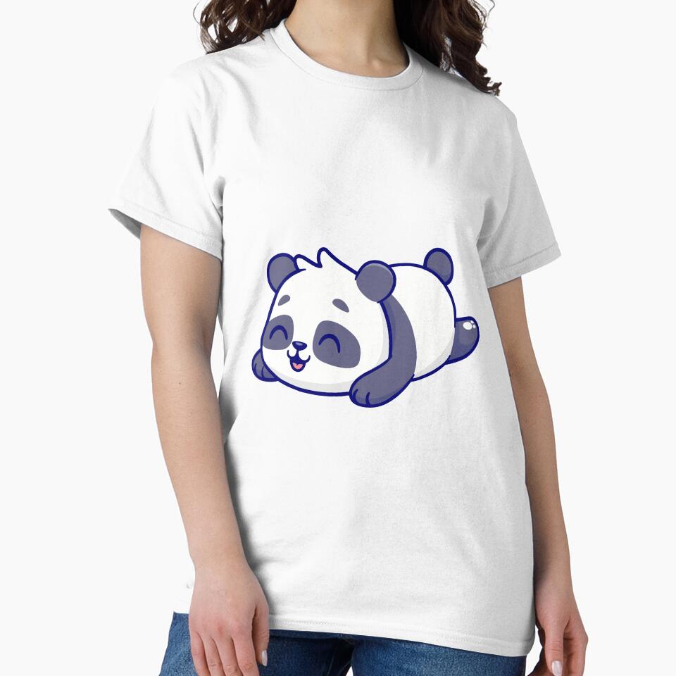 Cute Happy Panda Bear Chilling Out by Yoshie Yoshie