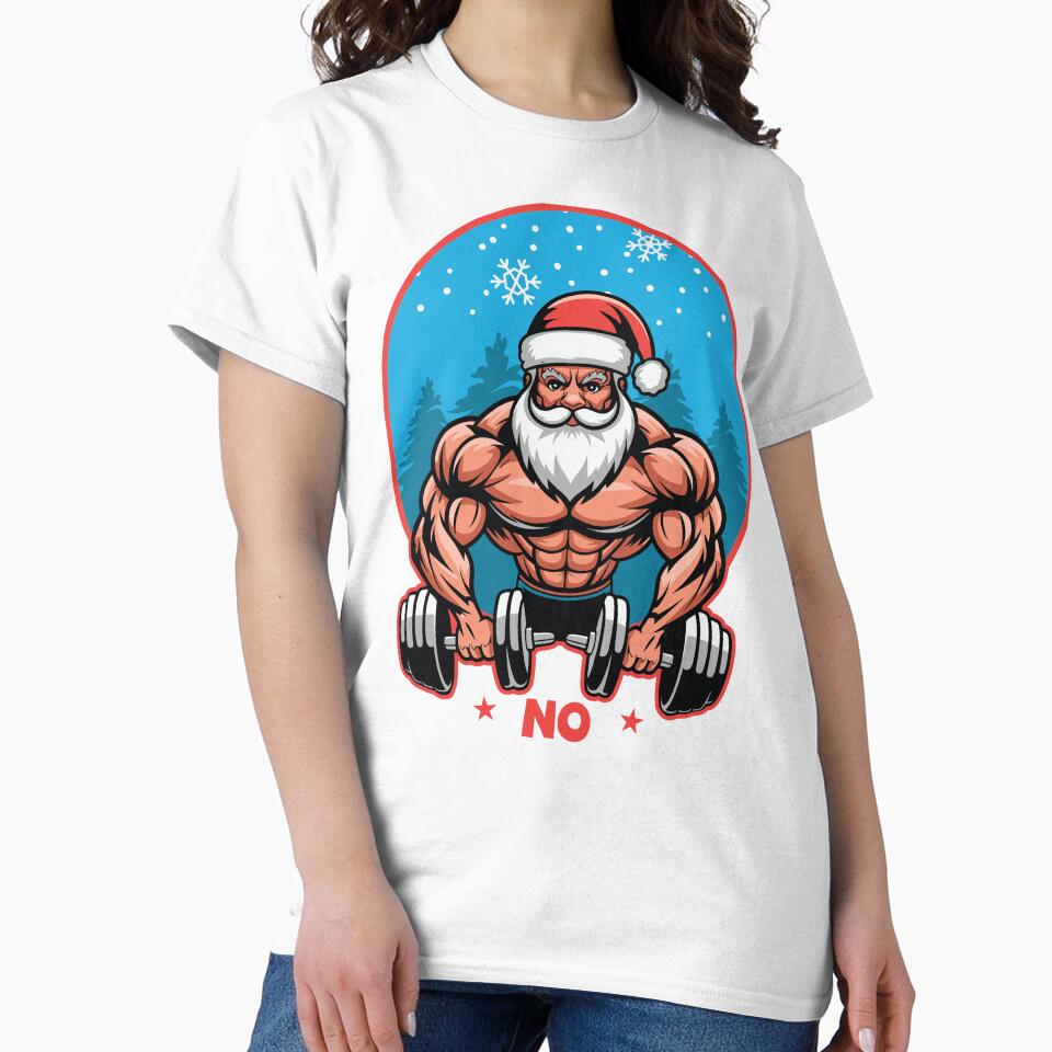 No Excuses Santa Christmas Gym by ArtHavenDesign