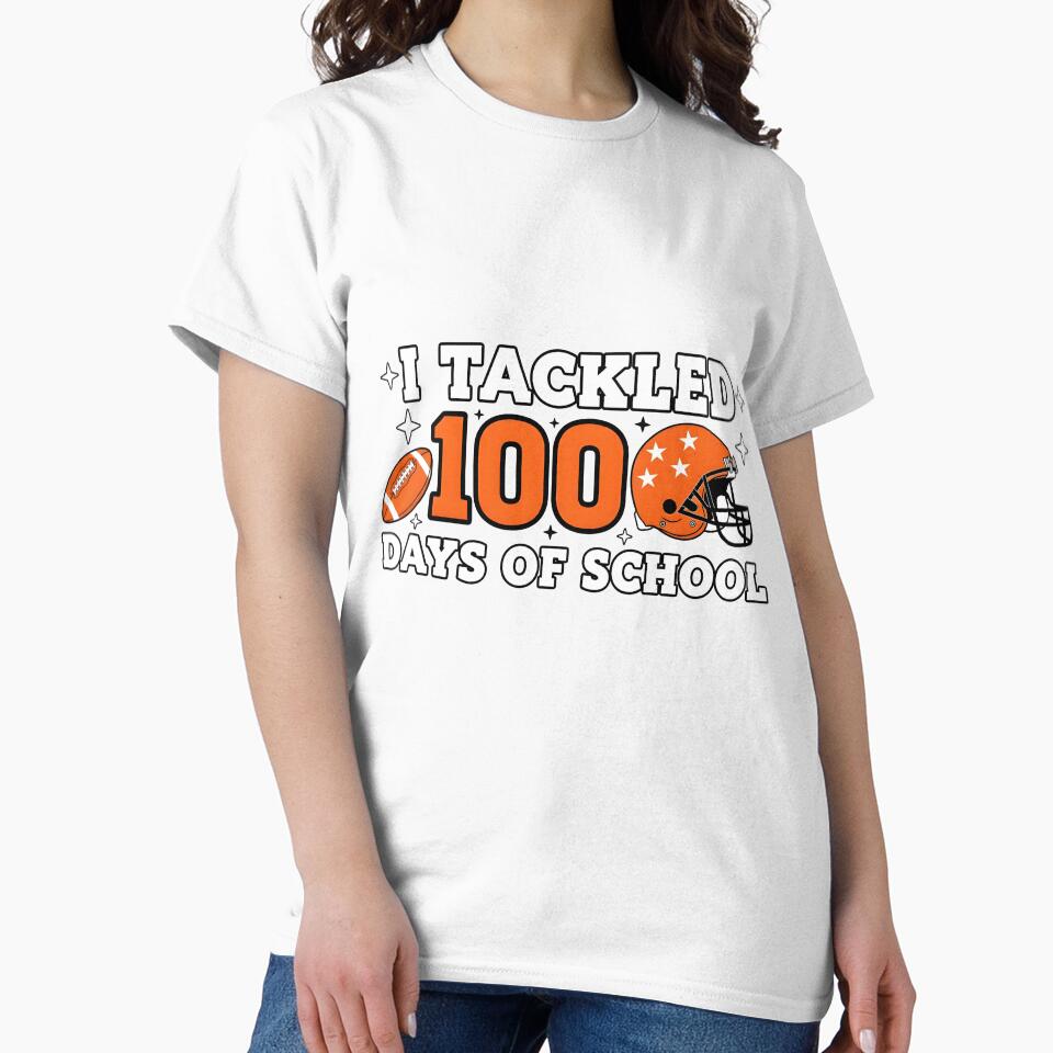 I Tackled 100 Days Of School Football Boys by KroghDs