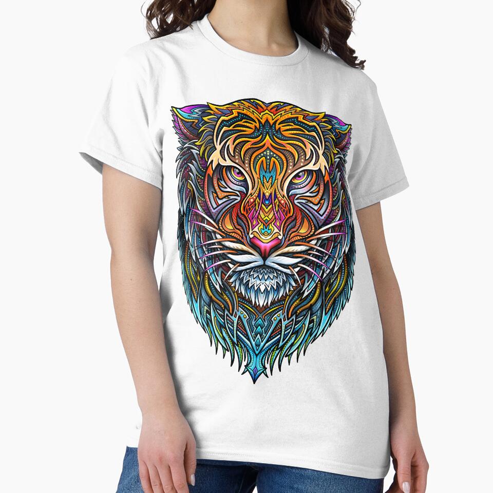 Tiger Face Viking Mandala by Winya