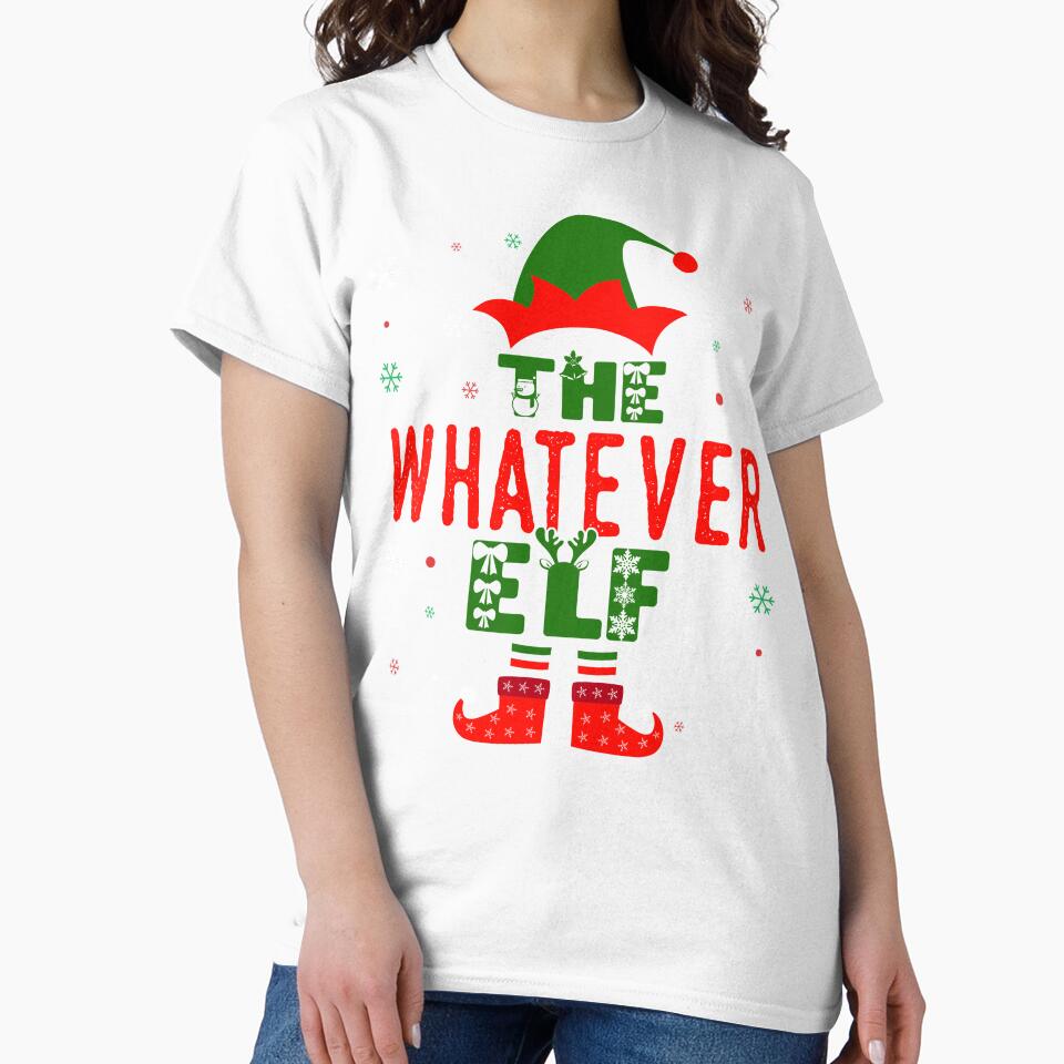 Family Christmas Matching Squad Outfit Elf Funny Whatever by artworkbyrihen