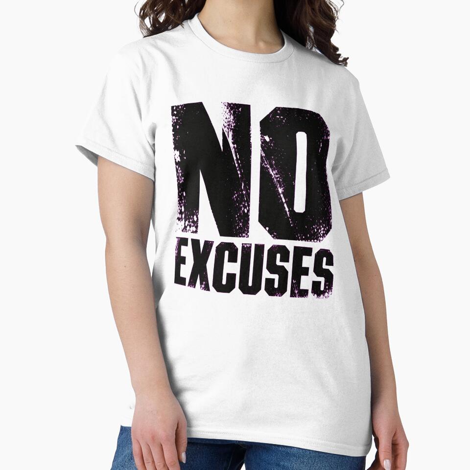 NO EXCUSES Streetwear | Motivational Gym Fitness Quote Design by Ahmed Nedji