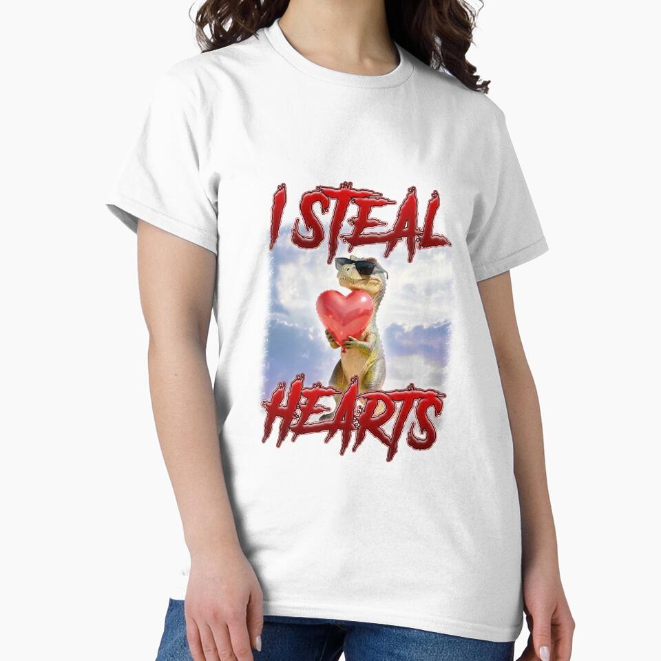 I Steal Hearts Dinosaur Valentine's by bngfx