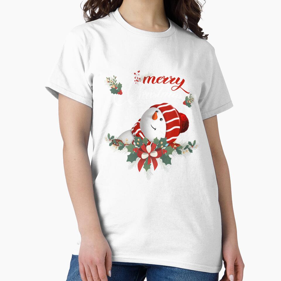 Merry Christmas With Snowman by UnknownArtistt
