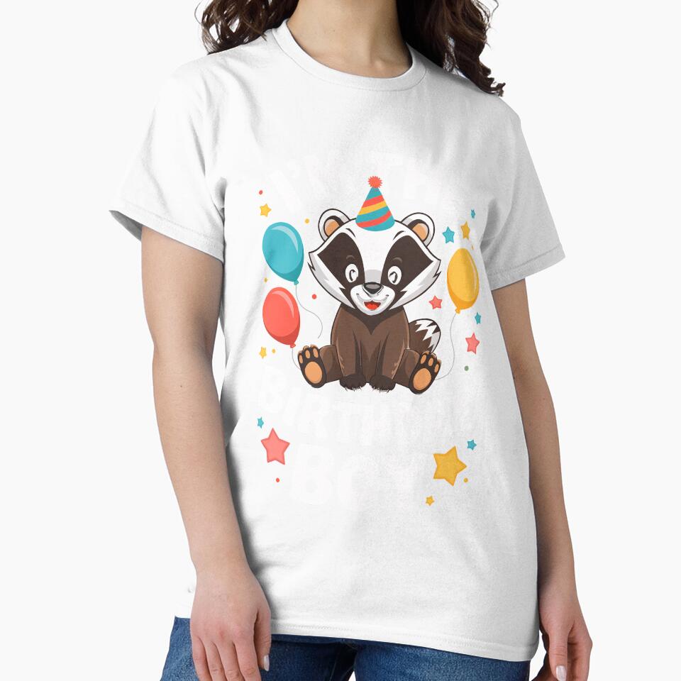 Funny Badger Birthday Boy Bday Boys Girls Kids by rafaeltto