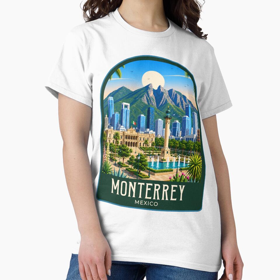 Monterrey Vintage Travel Illustration by HomeLivingCo