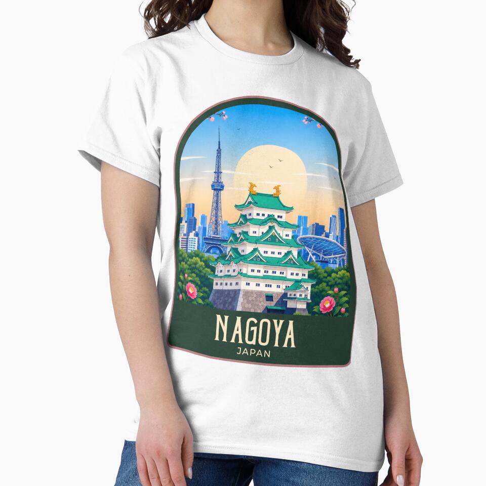 Nagoya Vintage Travel Illustration by HomeLivingCo