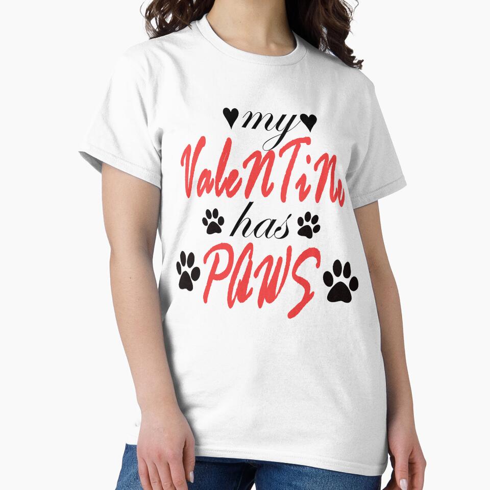 My Valentine Has Paws Shirt | Pet Lover Valentines Day Shirt, My Dog Is My Valentine, My Cat Is My Valentine, Dog Mom Shirt, Cat Mom Shirt by Anoirshop ⭐⭐⭐⭐⭐