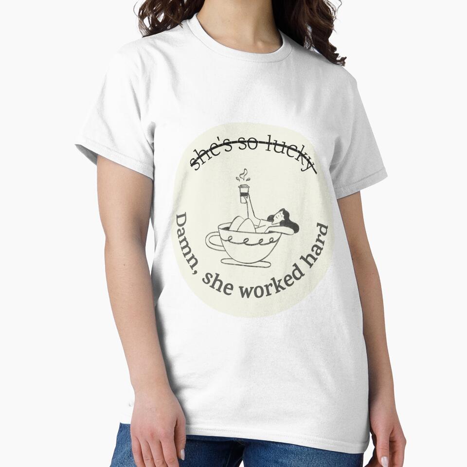 she's so lucky not she work hard by GREENGLOWGOODS