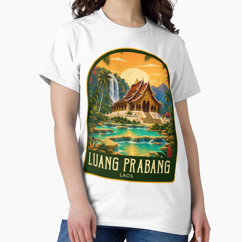 Luang Prabang Vintage Travel Illustration by HomeLivingCo