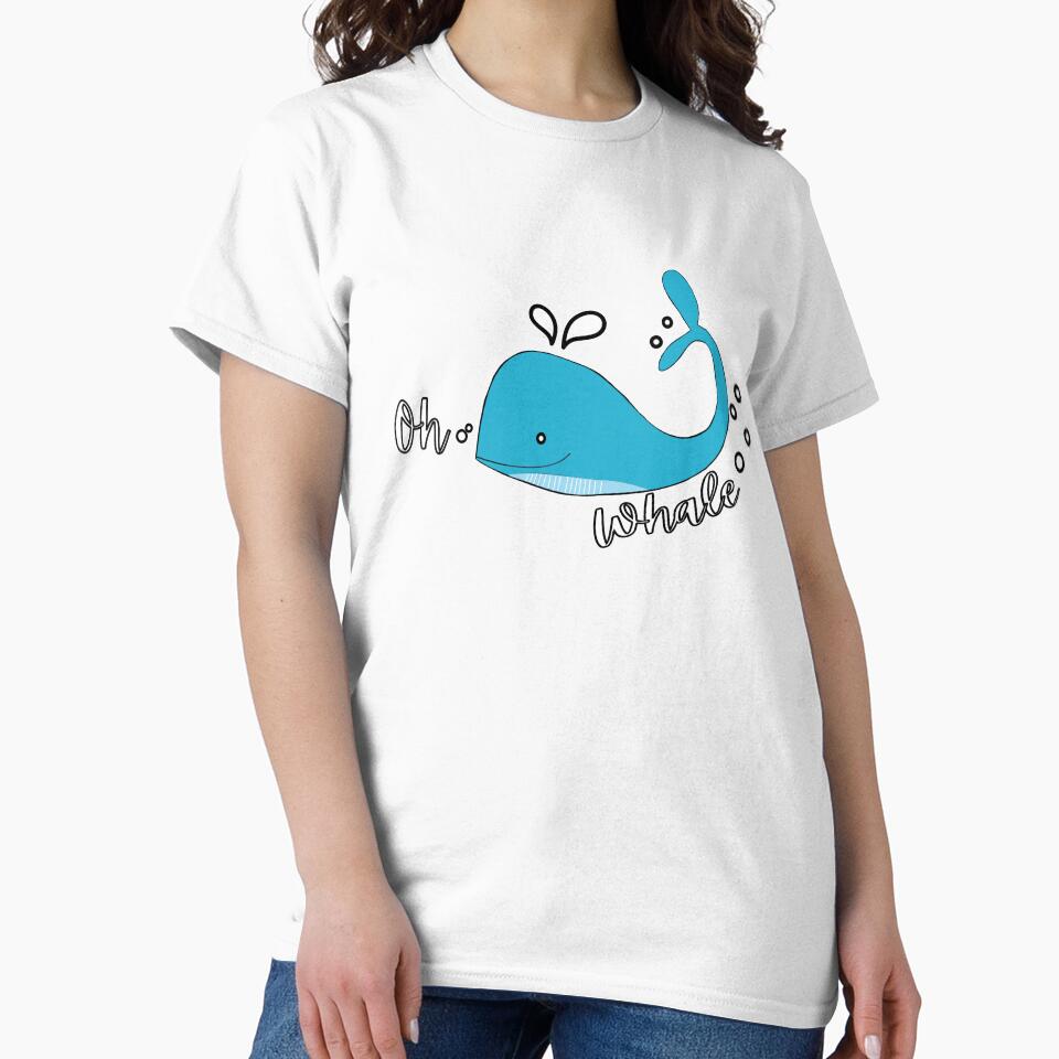 Oh Whale - Cute Blue Whale by molamode