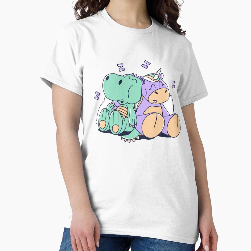 Unicorn and Trex are sleeping Tyrannosaurus Rex by AaaleXX