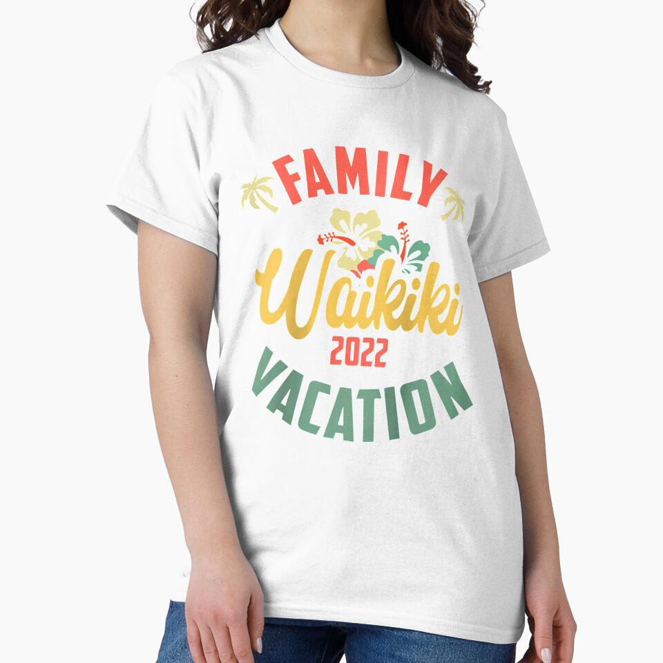 Waikiki Hawaii 2022 Family Vacation Matching Family Hawaii Raglan Baseball Tee by JethroShop