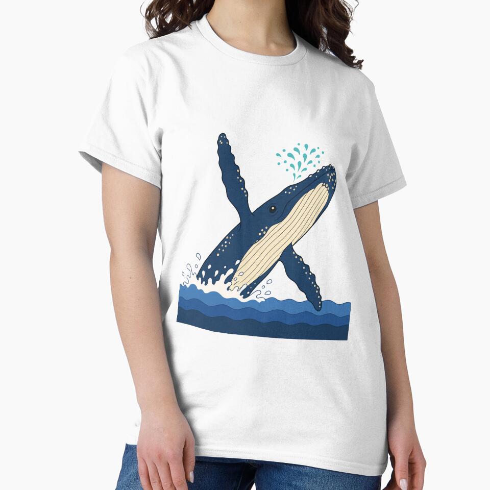 Whale Hello There — Breaching Whale Greeting Animal-pun Humor by Mosidrip