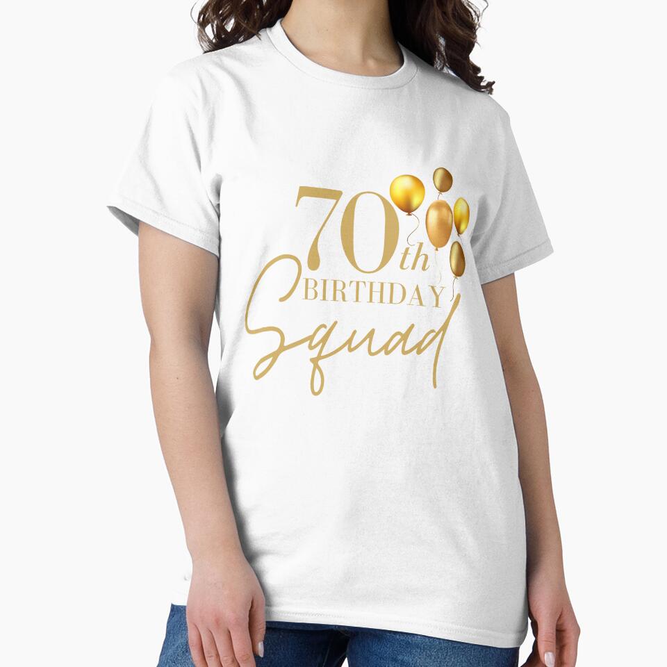 70th Happy Birthday Squad Balloon Elegant Bday Party for 70 years by Sasikharn