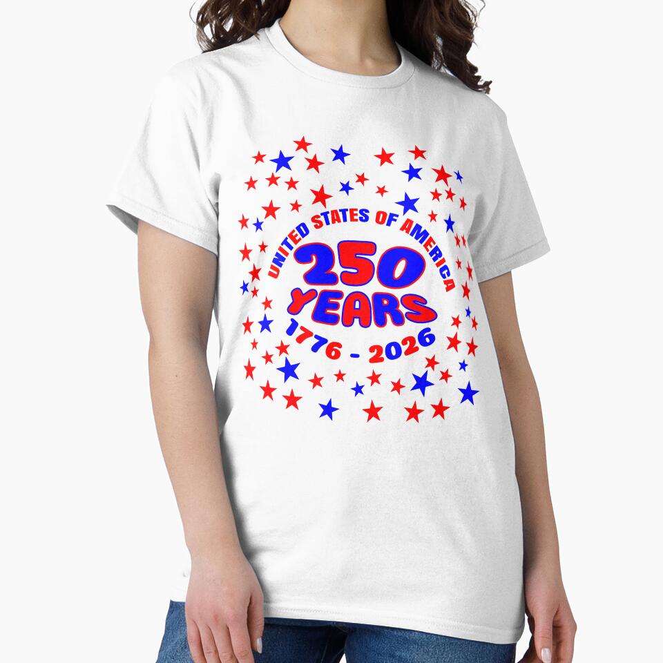 Red White & Blue 250 YEARS 1776 - 2026 with Stars by carolina1
