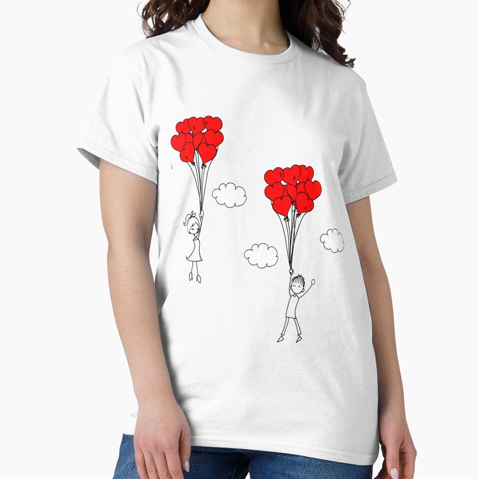Matching Couple Heart Balloons Design by AmetistLight