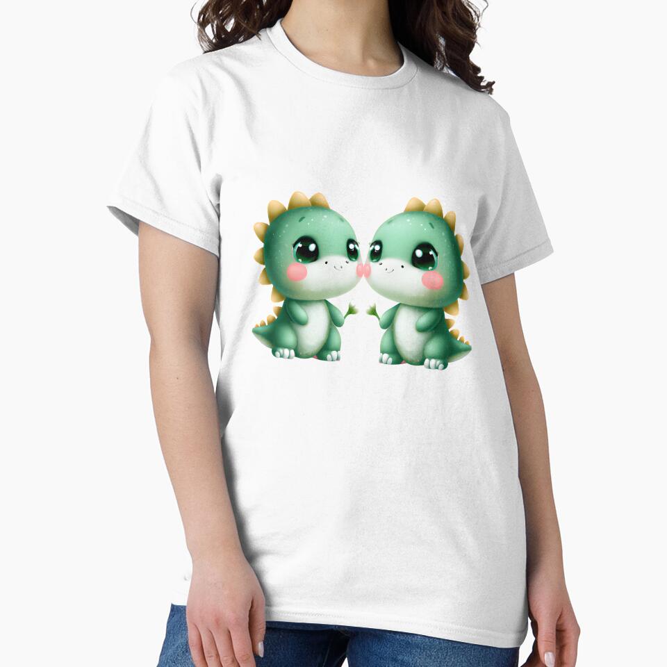 Dinosaur Couple Lover Valentine heart love by BOHOVIN