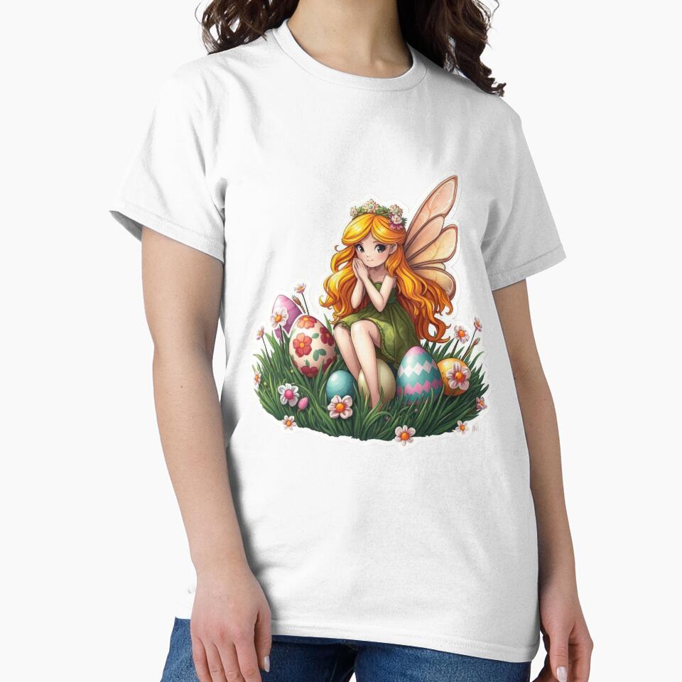cute Easter fairy with colored eggs Sticker,cute easter,Happy Easter,Easter Day,easter illustration by Expressions-Sel