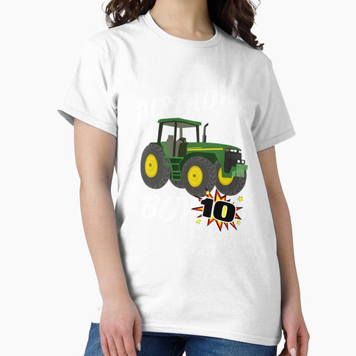 10 Years Old Birthday Design Green Tractor GifDesign by drwigglebutts