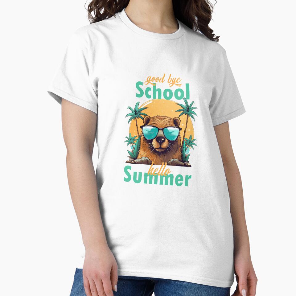 Good bye School, hello Summer Beaver by TeePulseMania