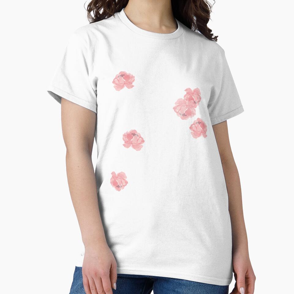 Hello Spring floral peony design by Sleek Sketch Studio