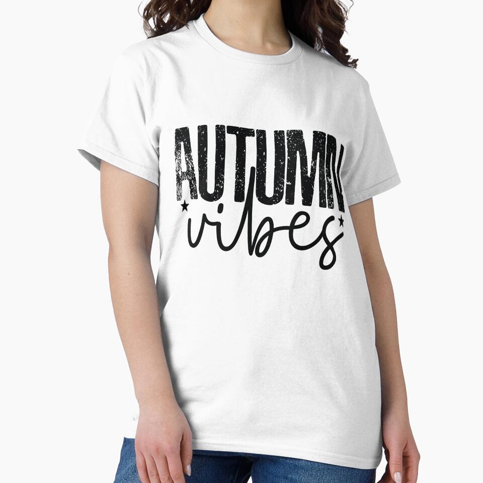 Autumn Vibes - Cute Fall Season Retro Vintage Aesthetic Leaves Nature Pumpkin Spice Lover Gift by FuzionRaptor