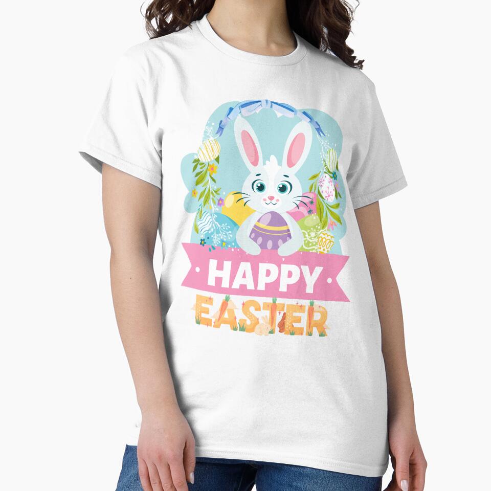 Happy Ester Ester Bunny and  Easter Eggs by FreeMind-Design