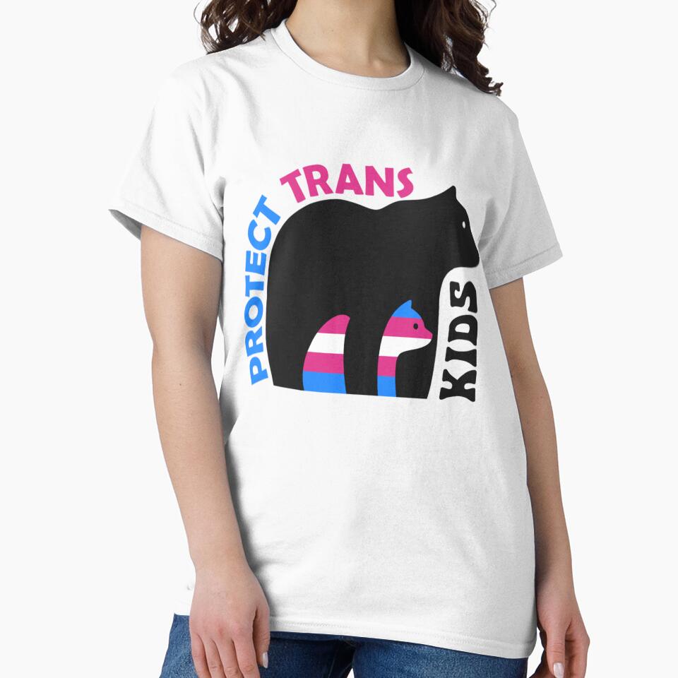 Protect Trans Kids Bear Mom and child Transgender LGBT Pride month by hasbury8