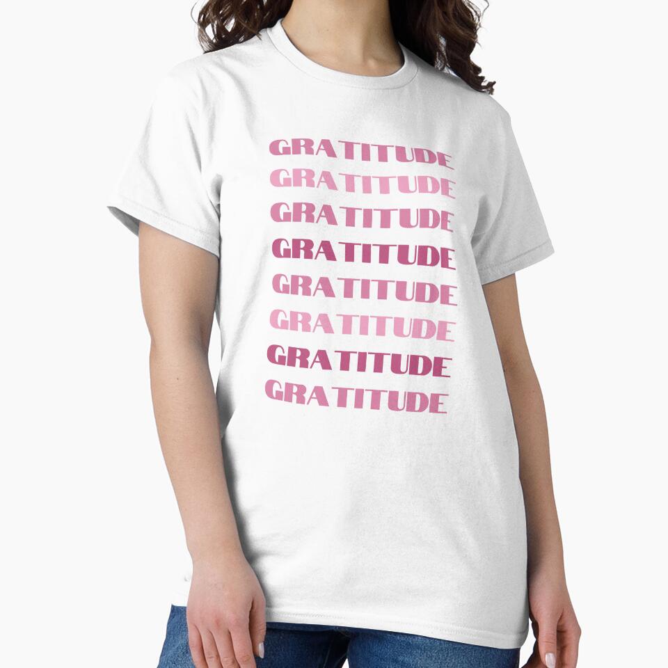 Gratitude Pink Repeating Gradient Word by NinniSilver