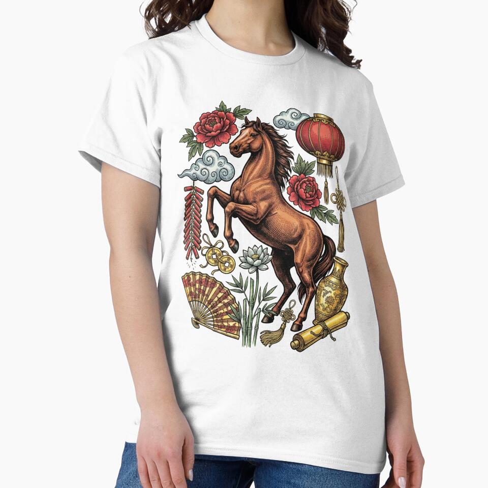 2026 Year of the Fire Horse - Hand-Tinted Chinese Zodiac by DigitalGlade