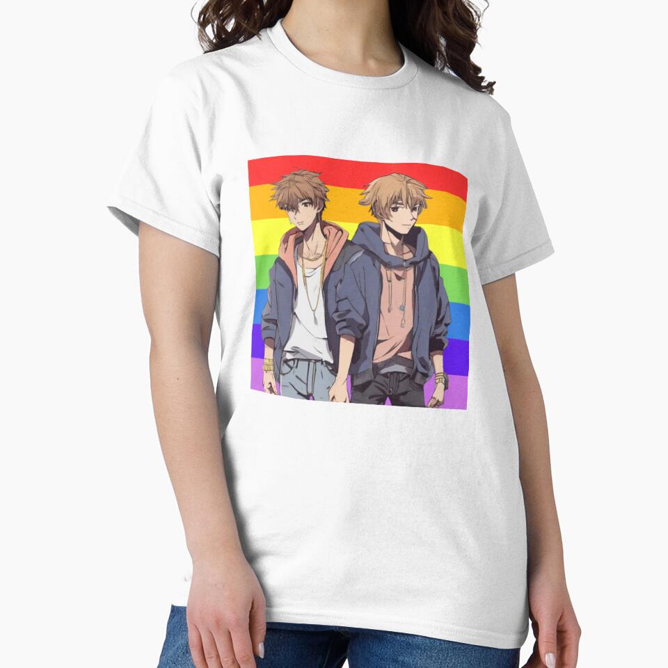 Anime Boys LGBT Pride Illustration – Rainbow Aesthetic by MarkLines