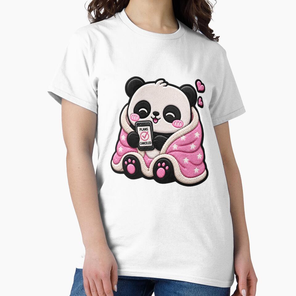 Cancel Plans Panda Embroidery Patch Cute Kawaii by ColorSplash123