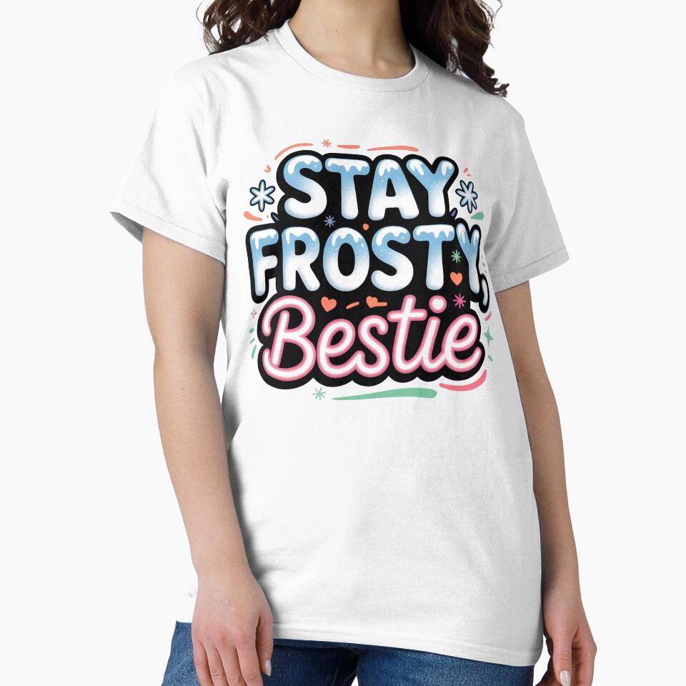 Stay Frosty Bestie, funny Gen Z and gen Alpha Christmas by NoetherSym