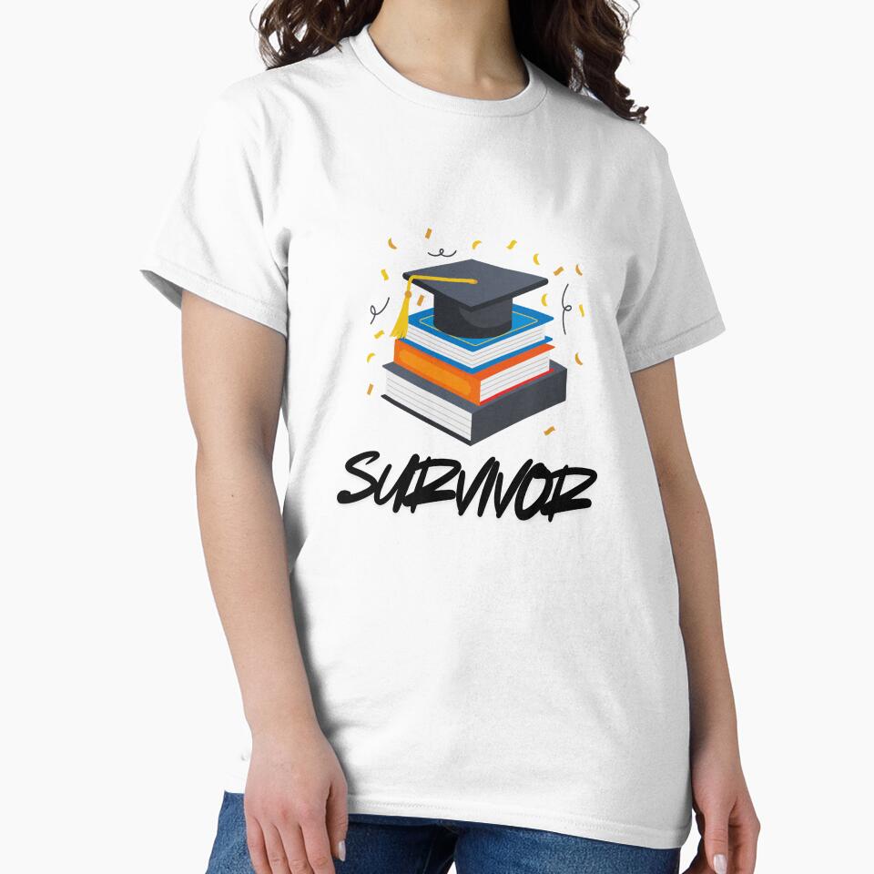 Survivor Graduation Design | Graduation Cap & Books | Class Achievement Gift by ChooseAndPrint