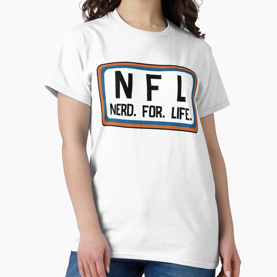 Nerd For Life in orange and blue! Wear it proud lol! by Becca C. Smith