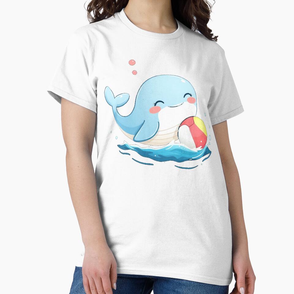 Cute Whale Beach Ball by Odd Culture Supply