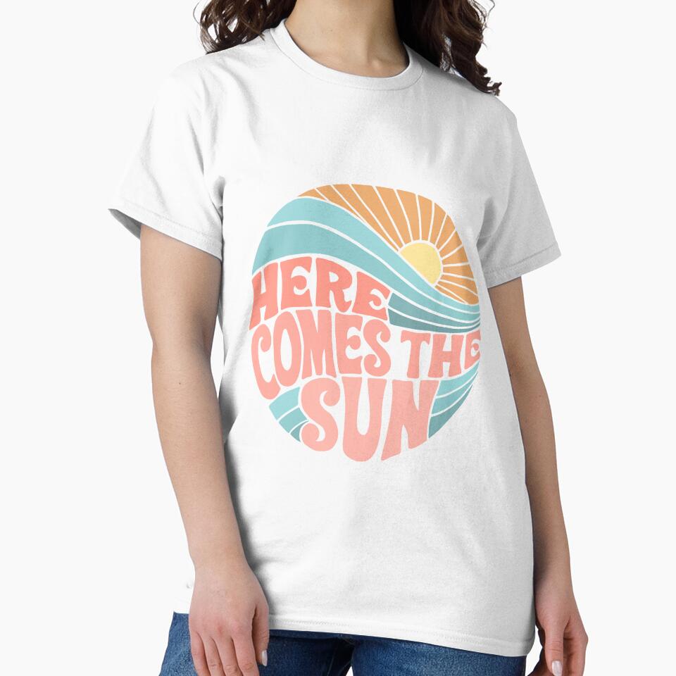 Pink Groovy Here Comes the Sun by designxmad