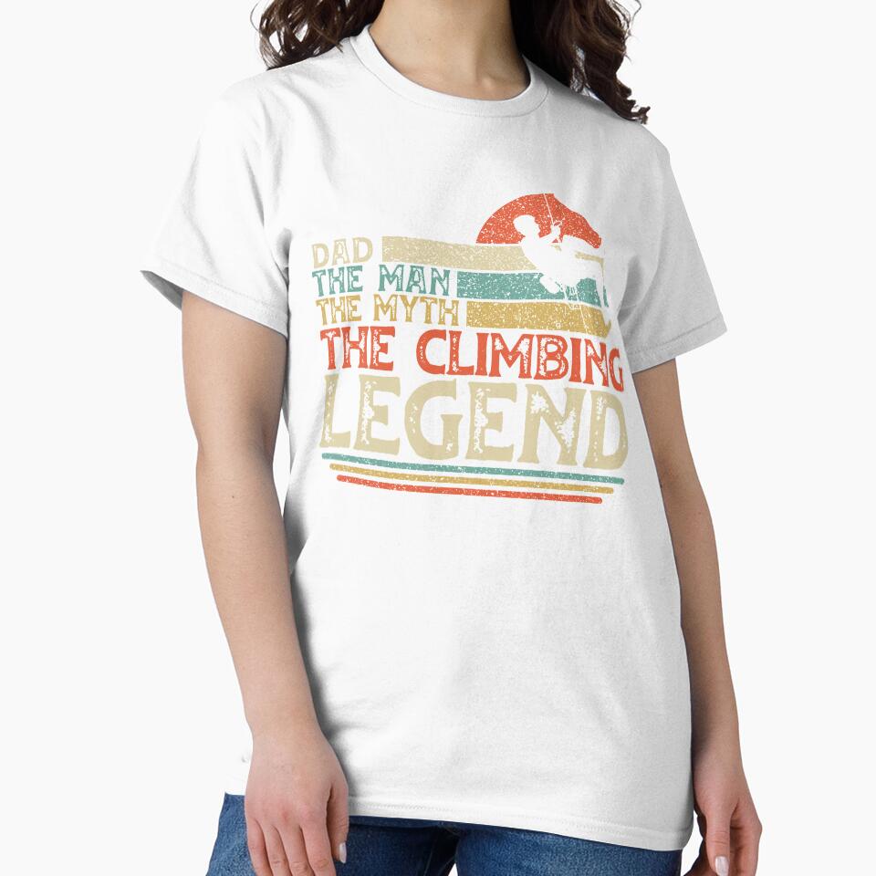 Climbing Dad, Vintage Rock Climbing Dad by DreamColor