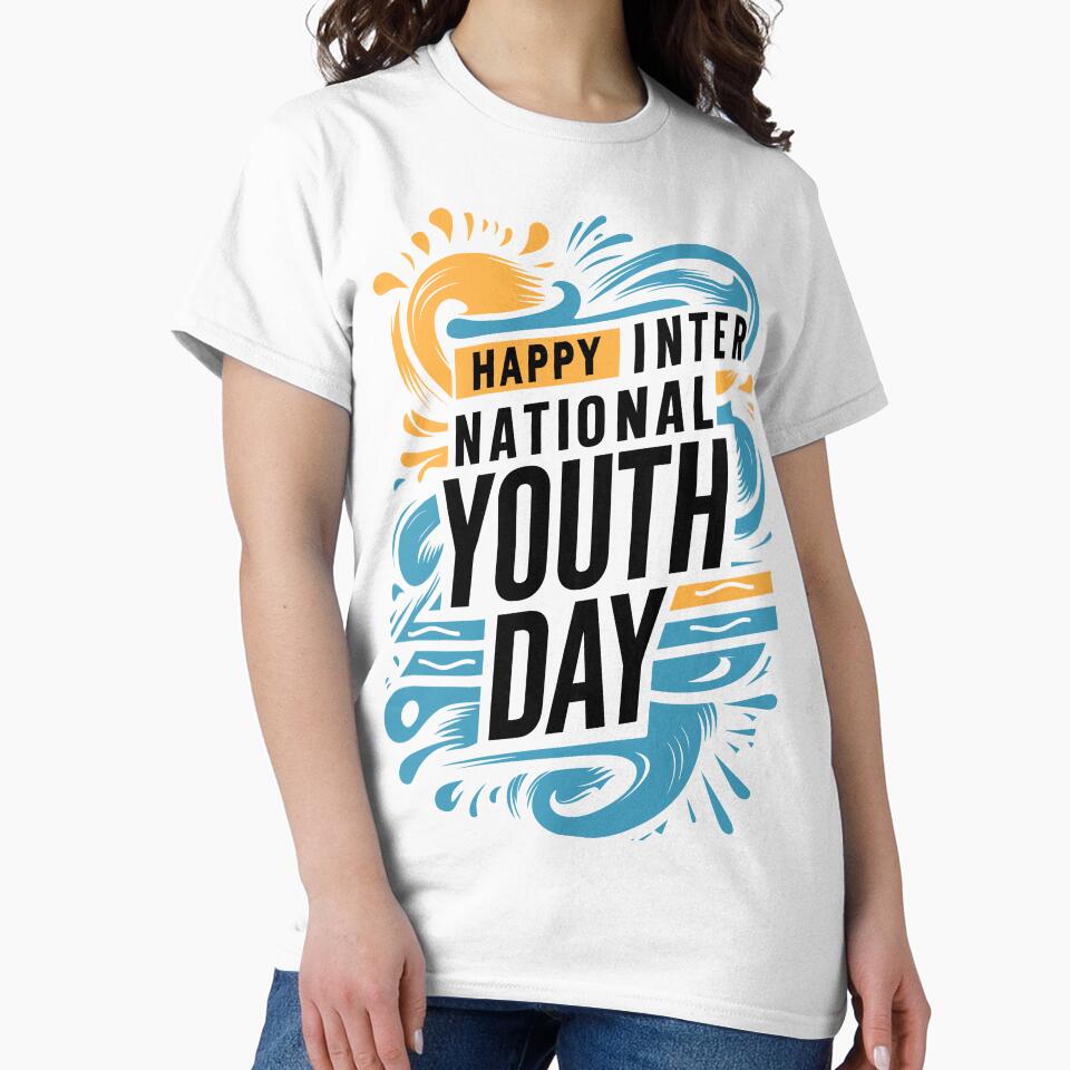 Happy International Youth Day T-shirt by kbrtex