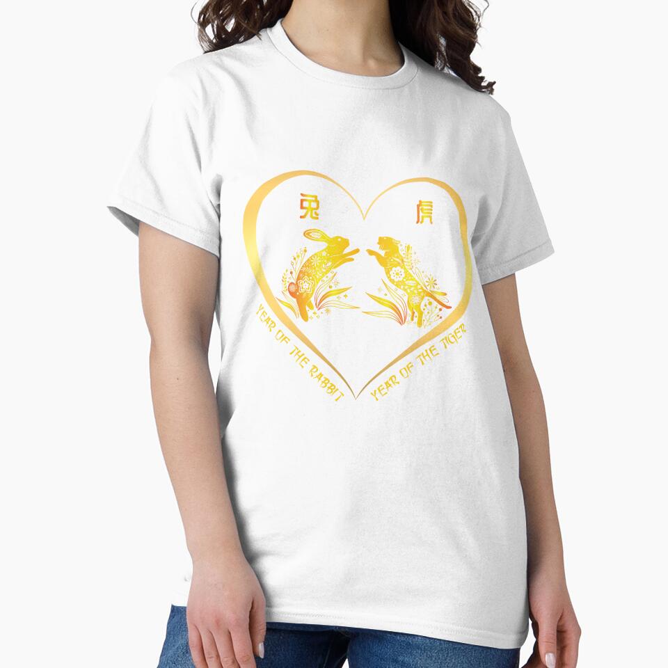 Year Of The Rabbit And Year Of The Tiger Couples Golden Chinese Zodiac Animals by Karry-Pat