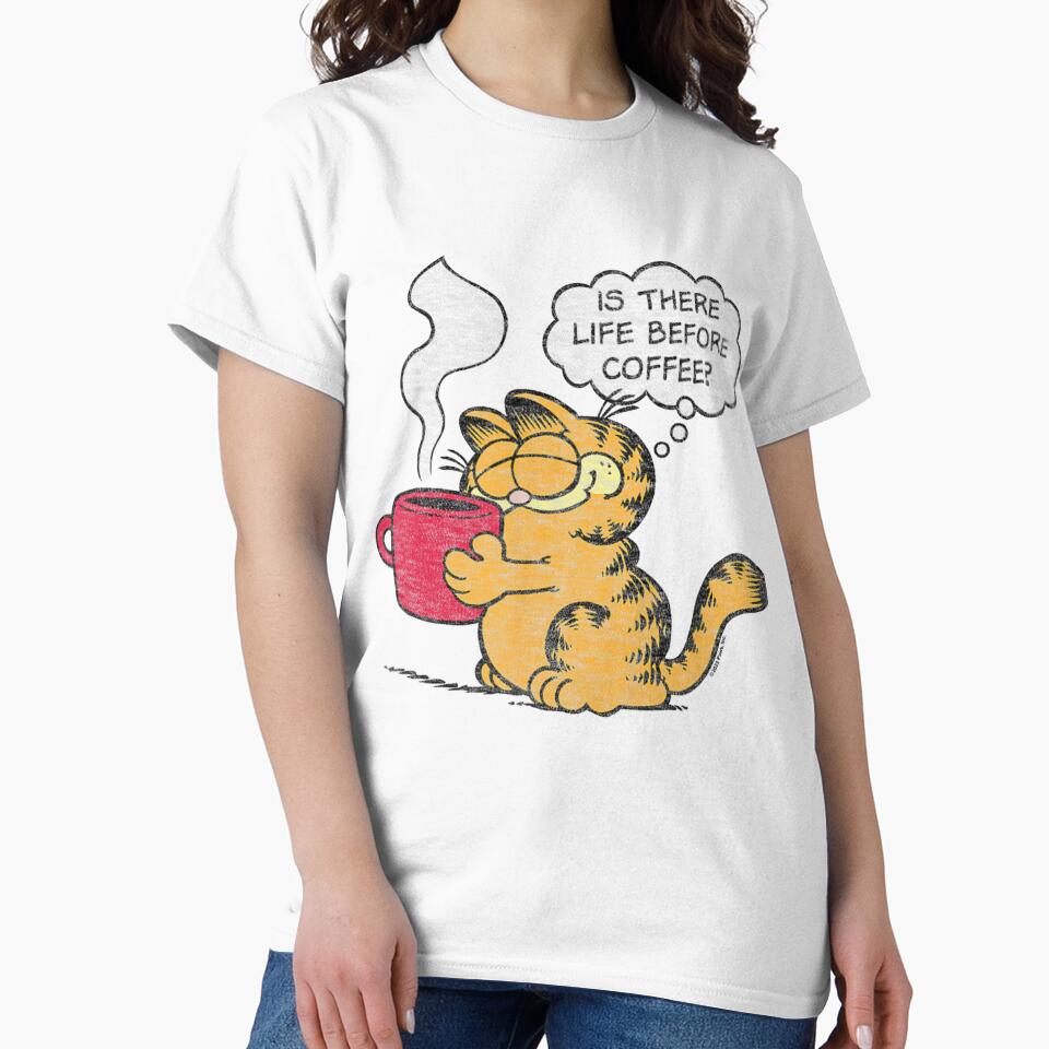 Garfield Is There Life Before Coffee Funny Quote by jehllutkes