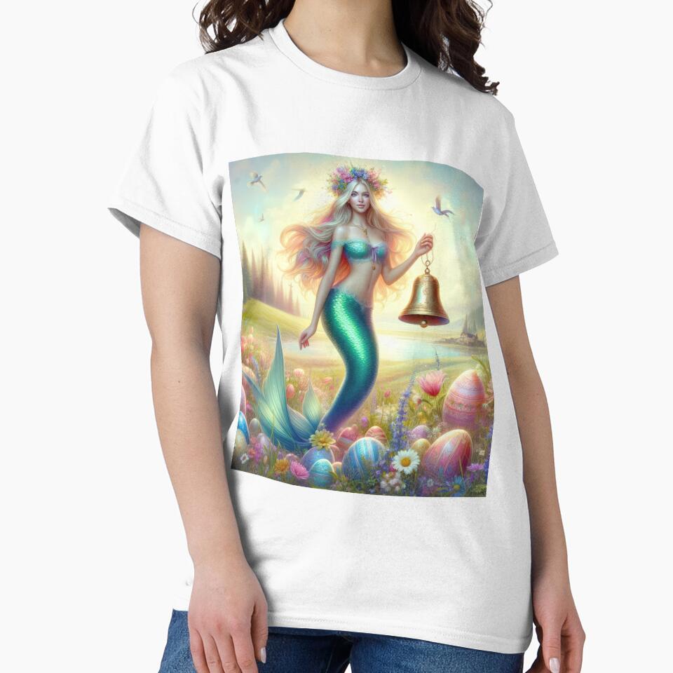 mermaid with bell fantasy easter landscape by Expressions-Sel