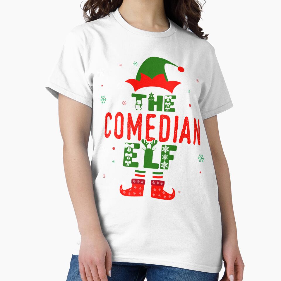 Family Christmas Matching Squad Outfit Elf Funny Comedian by artworkbyrihen
