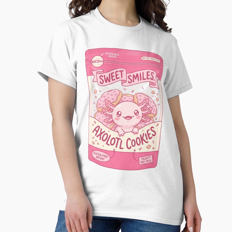 Sweet Smiles Axolotl Cookies Bag - Pastel Kawaii by 0Zetgest