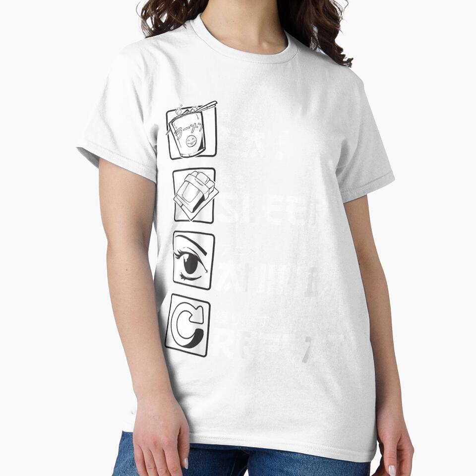 Eat Sleep Anime Repeat Shirt, Funny Japanese Manga by YoungTo