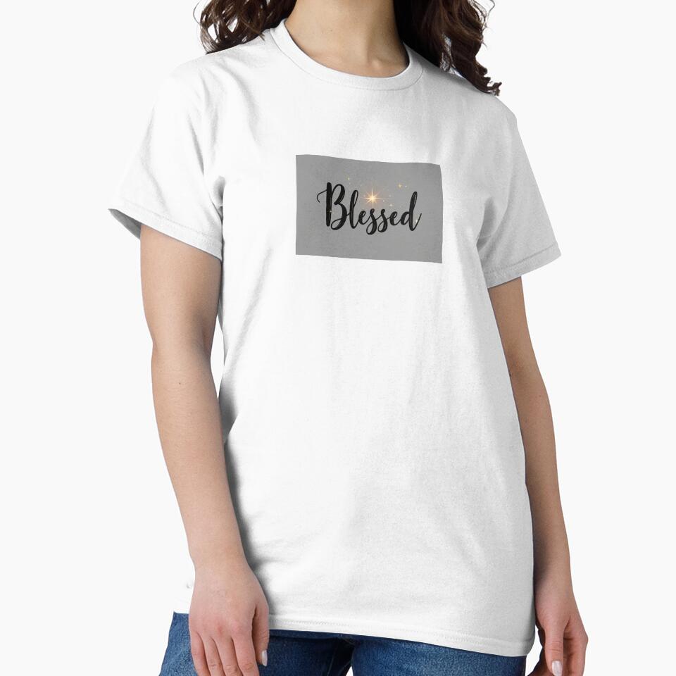 Blessed – Elegant Christian Typography with Golden Sparkle Design by Alpha-Hood