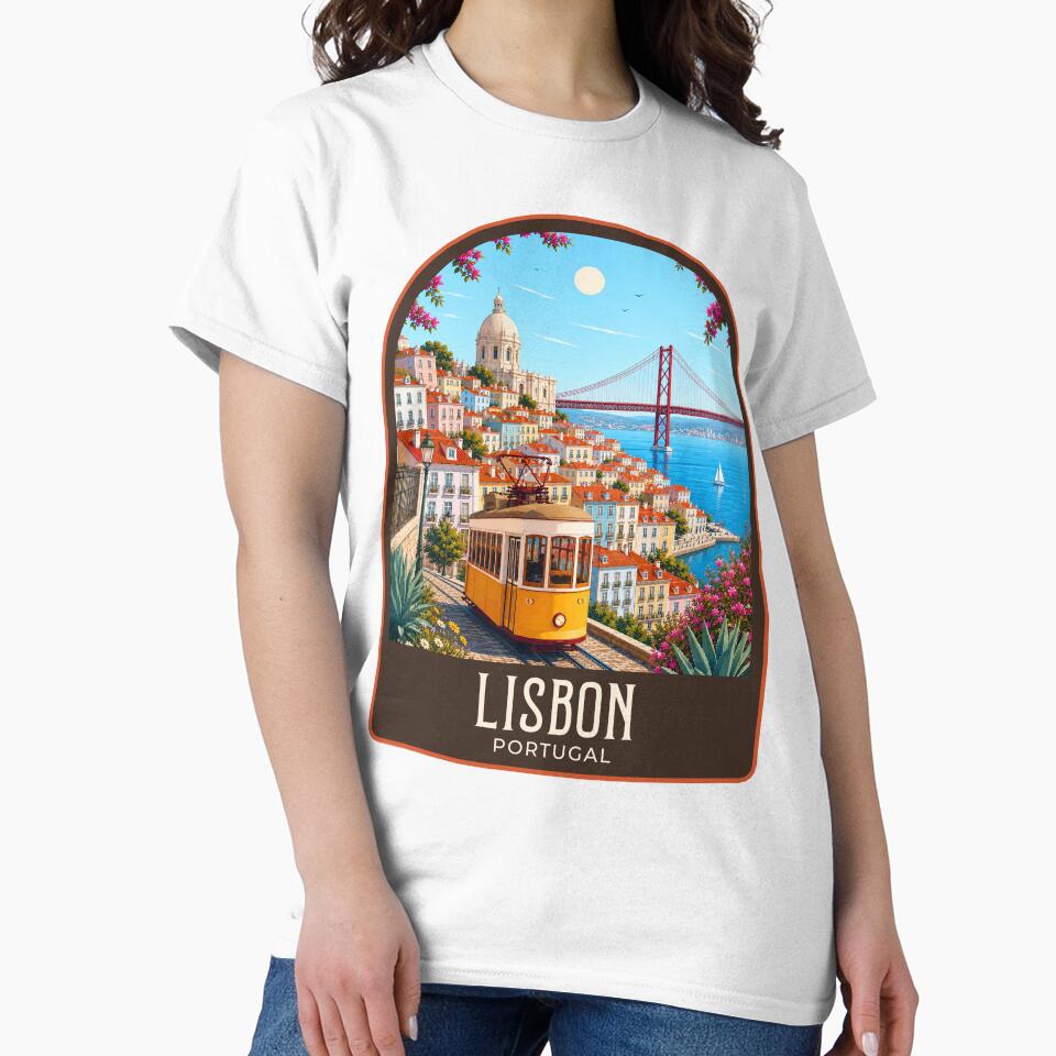 Lisbon Vintage Travel Illustration by HomeLivingCo