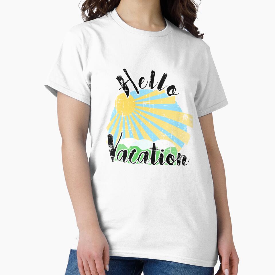 Distressed Hello Vacation Design by Angela Mello
